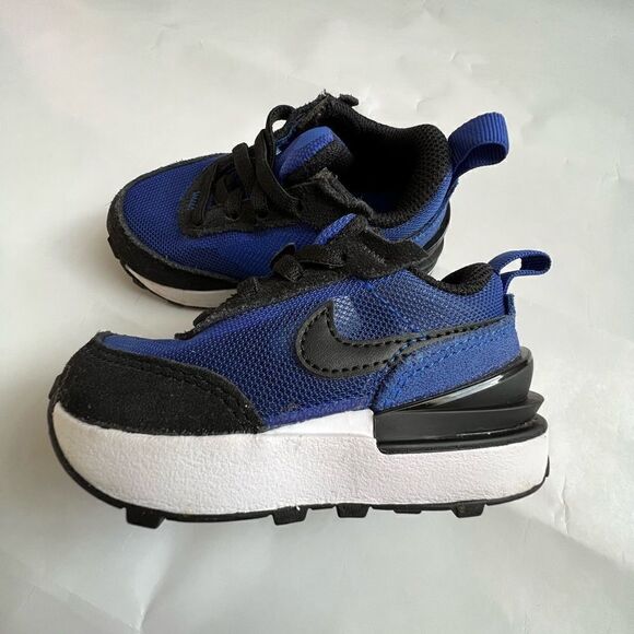 Toddler's Nike Waffle One Racer Blue/Black-White size 4 Toddler - Picture 2 of 6